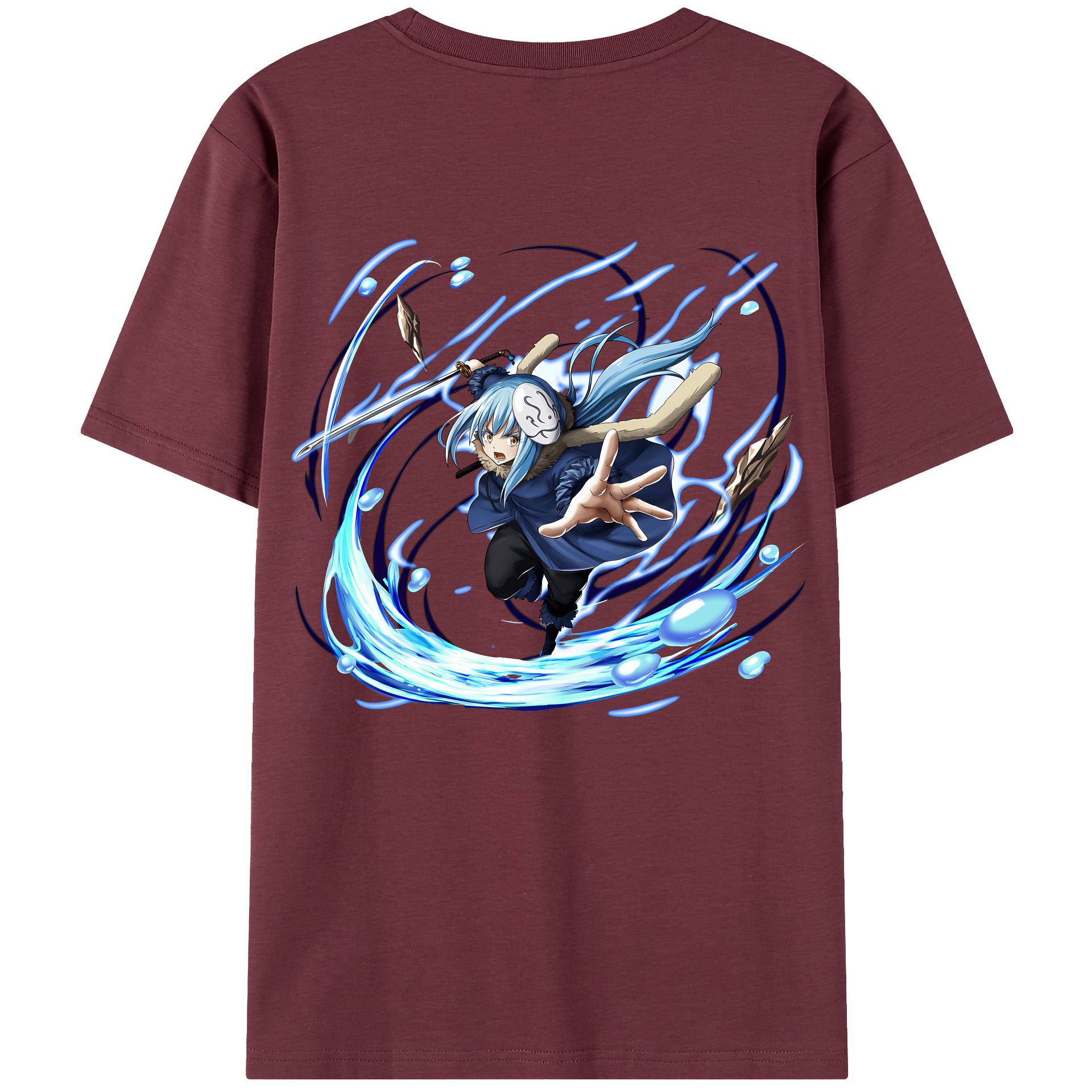 （画像用） 転スラ Regarding Reincarnated to Slime 綿100％半袖Tシャツ（背面プリント）
